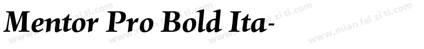 Mentor Pro Bold Ita字体转换